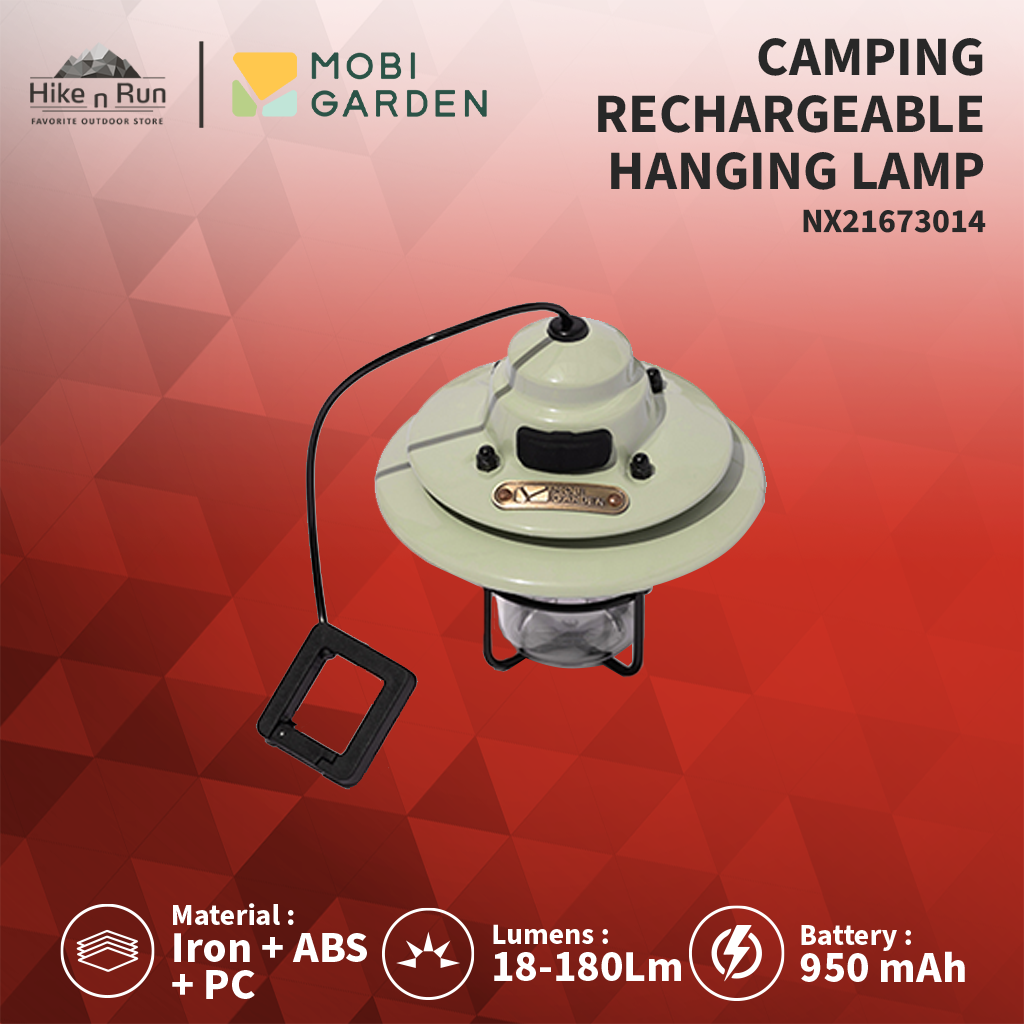 Lampu Camping Gantung Outdoor Mobi Garden NX21673014 Rechargeable Lamp