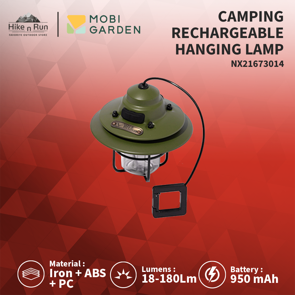 Lampu Camping Gantung Outdoor Mobi Garden NX21673014 Rechargeable Lamp