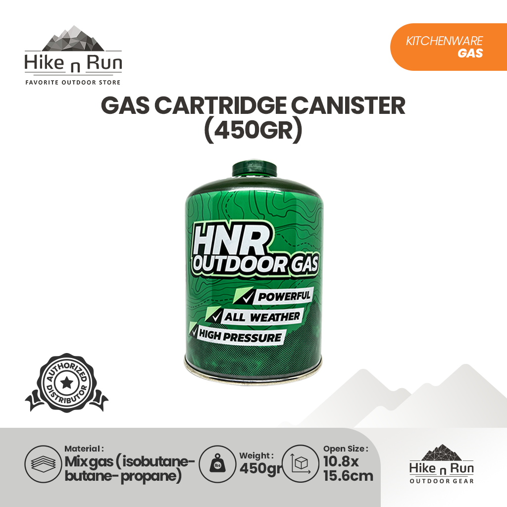 Hike n Run Portable Gas Canister Camping Hiking Terisi 110gr 230gr 450gr