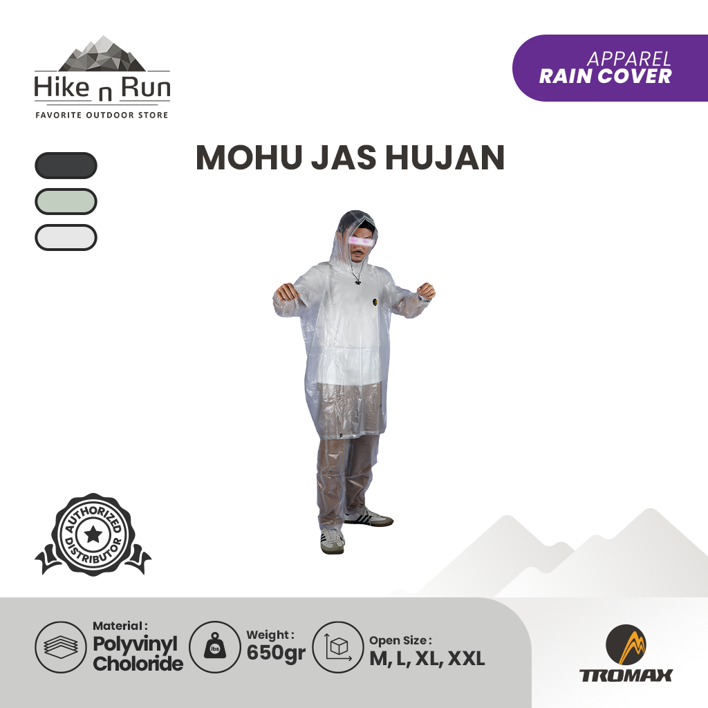 Tromax Mohu Jas Hujan Poncho Tahan Hujan Deras