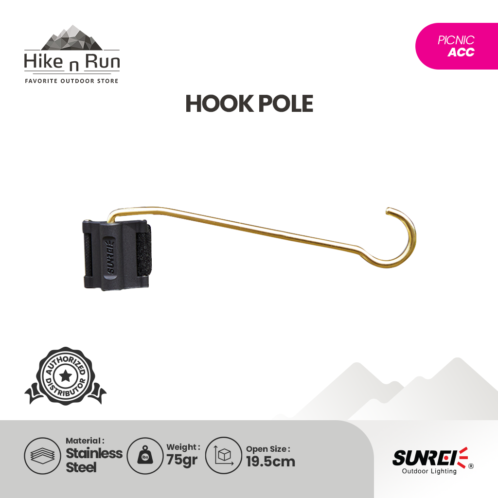 Sunrei Hanger Lampu Anti Slip Hook Pole