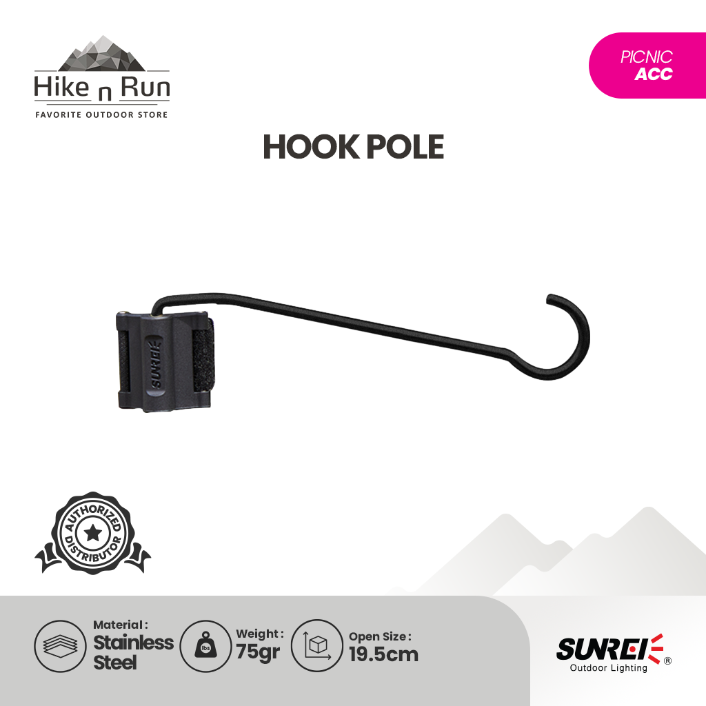 Sunrei Hanger Lampu Anti Slip Hook Pole