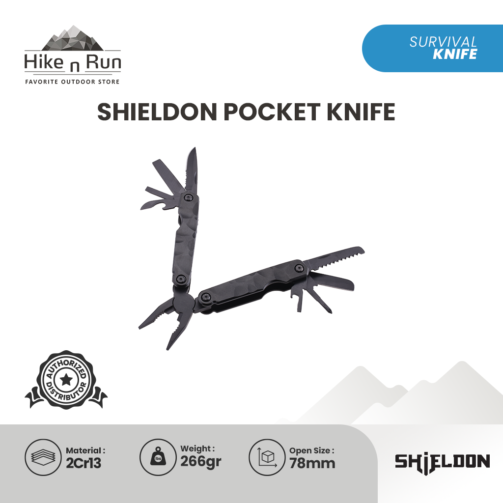 Tang Serbaguna Shieldon MC-PL-91 // MC-PL-91B Multi Pliers Survival Kit