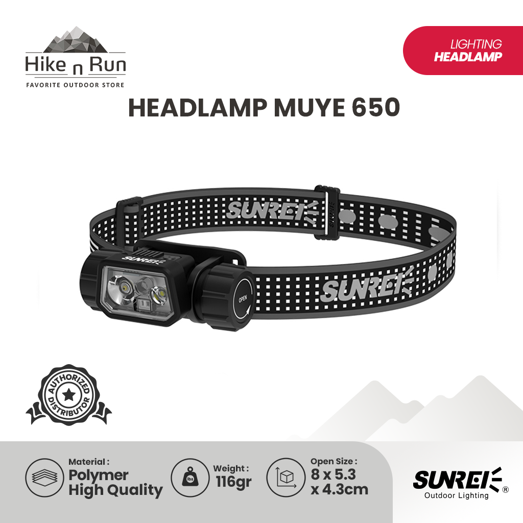 Senter Kepala Sunrei Headlamp Muye 4 Emergency Outdoor