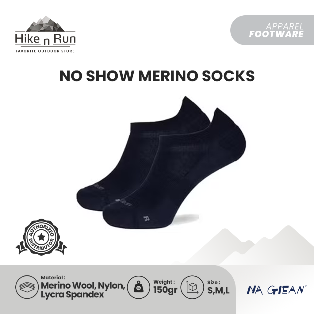 Na Giean Kaos Kaki Hiking NGUL01 No Show Merino Socks