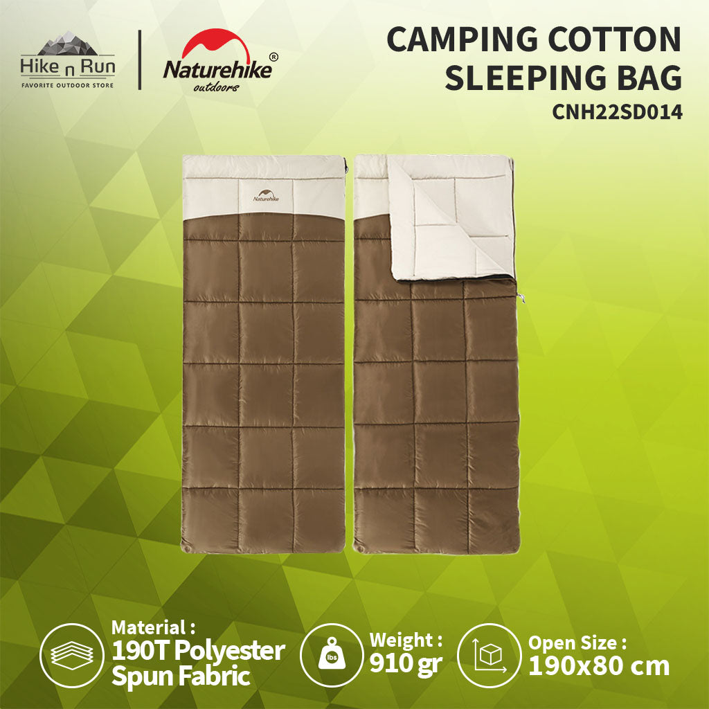 KANTUNG TIDUR NATUREHIKE CNH22SD014 CAMPING COTTON SLEEPING BAG