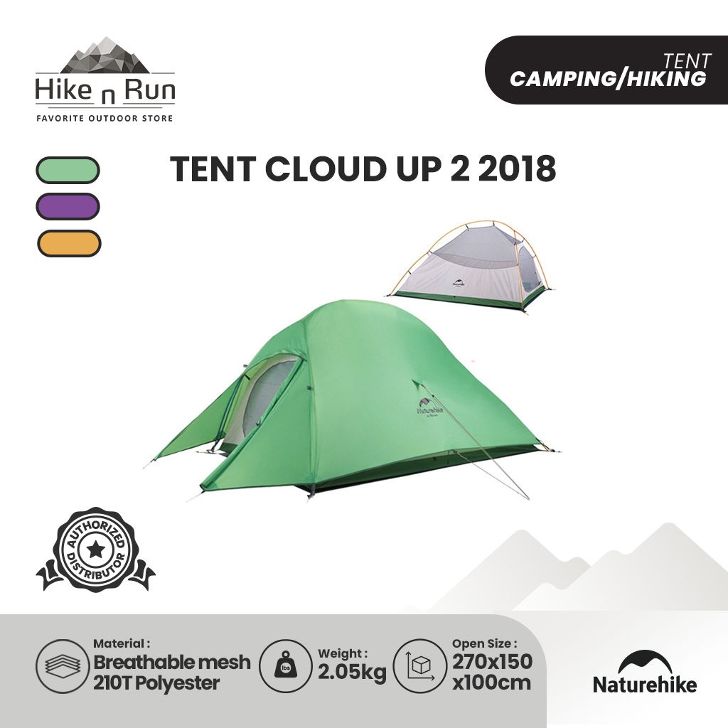 Naturehike Hiking Tent Cloud Up NH18T010-T/NH17T001-T/NH18T030-T