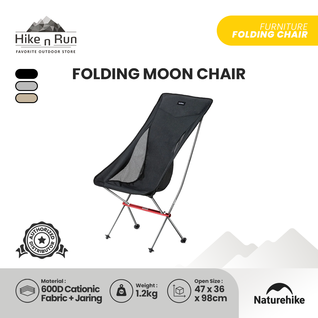 Naturehike YL06 NH18Y060-Z Kursi Lipat Moon Chair Camping