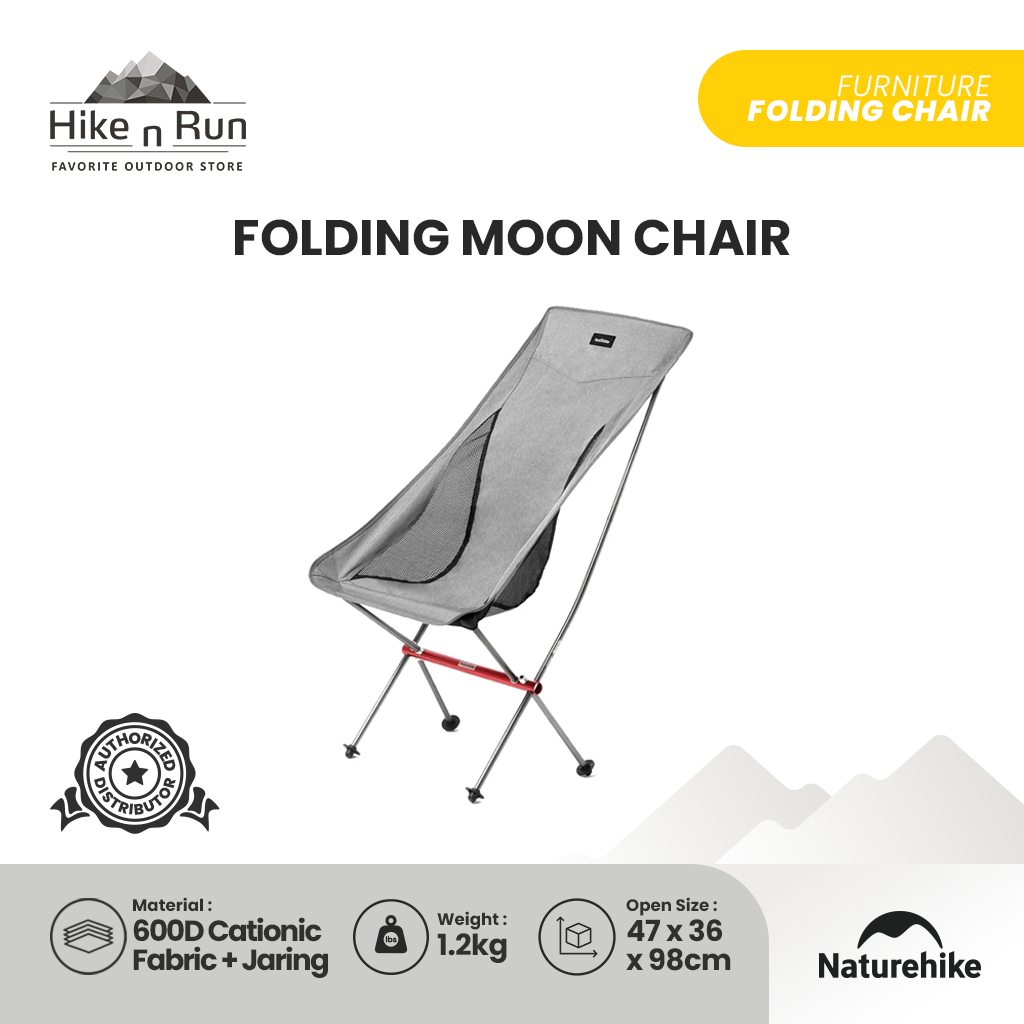 Naturehike YL06 NH18Y060-Z Kursi Lipat Moon Chair Camping