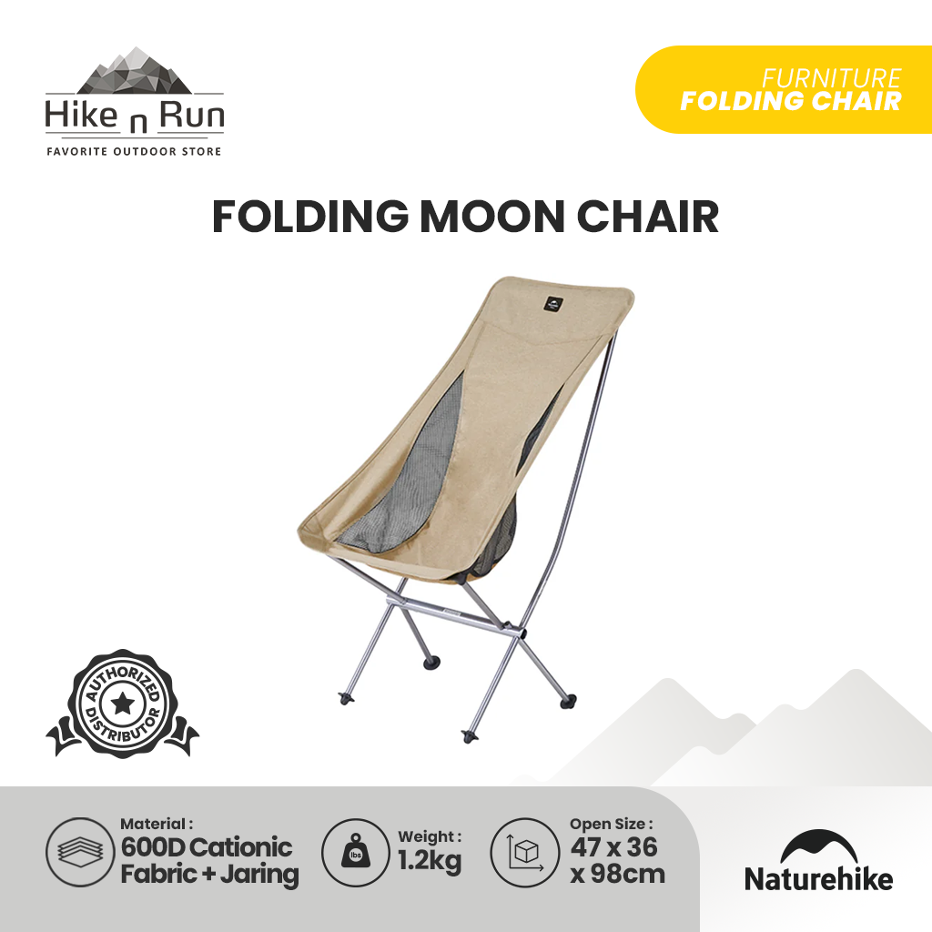 Naturehike YL06 NH18Y060-Z Kursi Lipat Moon Chair Camping