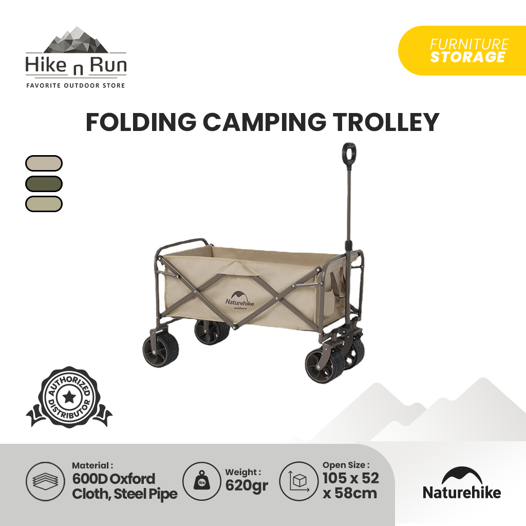 Troli Lipat Naturehike NH19PJ001 Folding Camping Trolley