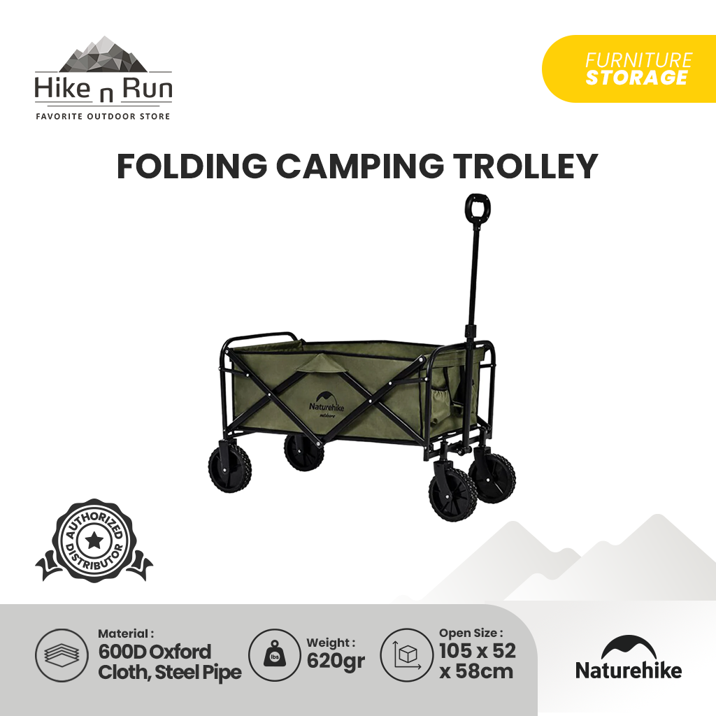 Troli Lipat Naturehike NH19PJ001 Folding Camping Trolley