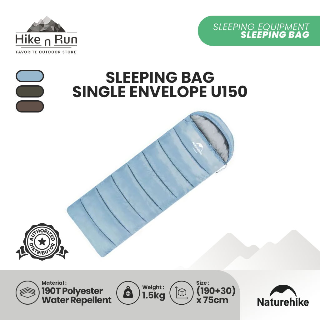 Naturehike Sleeping Bag Envelope with Hood U150 - NH20MSD07