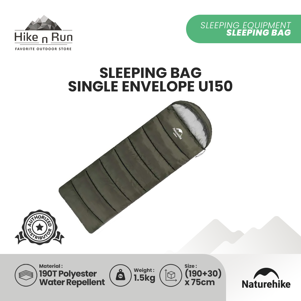 Naturehike Sleeping Bag Envelope with Hood U150 - NH20MSD07