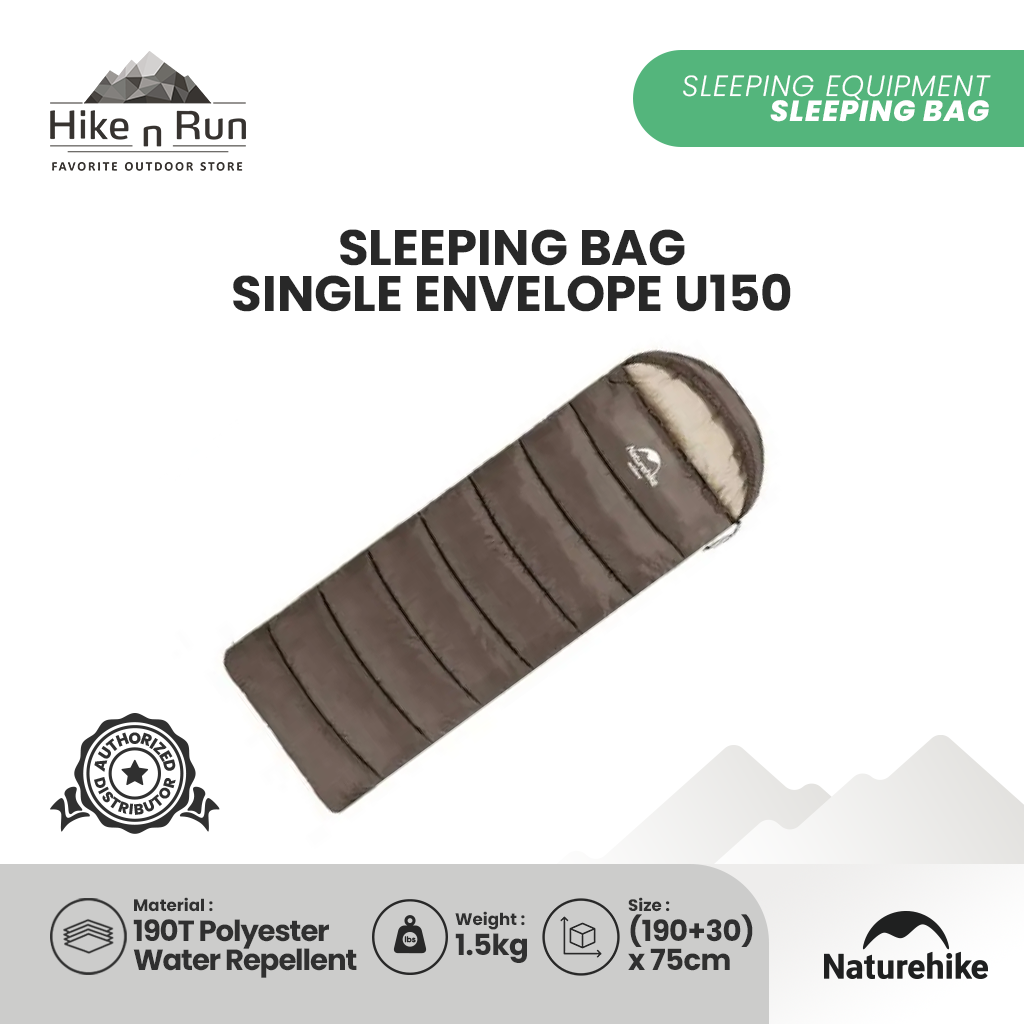 Naturehike Sleeping Bag Envelope with Hood U150 - NH20MSD07