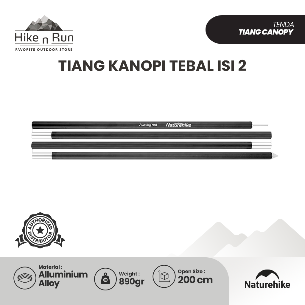 Naturehike NH20PJ050 Tiang Kanopi Tebal isi 2