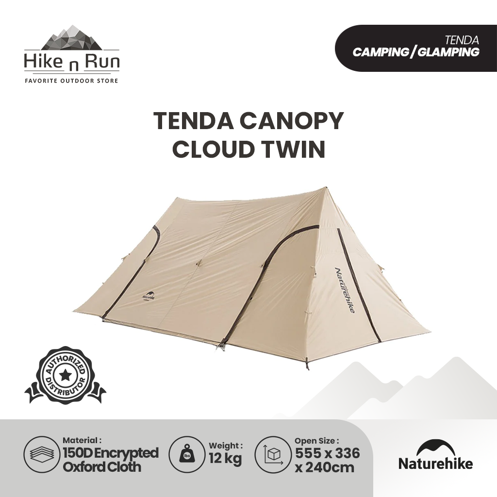 Tenda Kanopi Ukuran Besar 10 Orang - Naturehike Cloud Twin NH20TM008