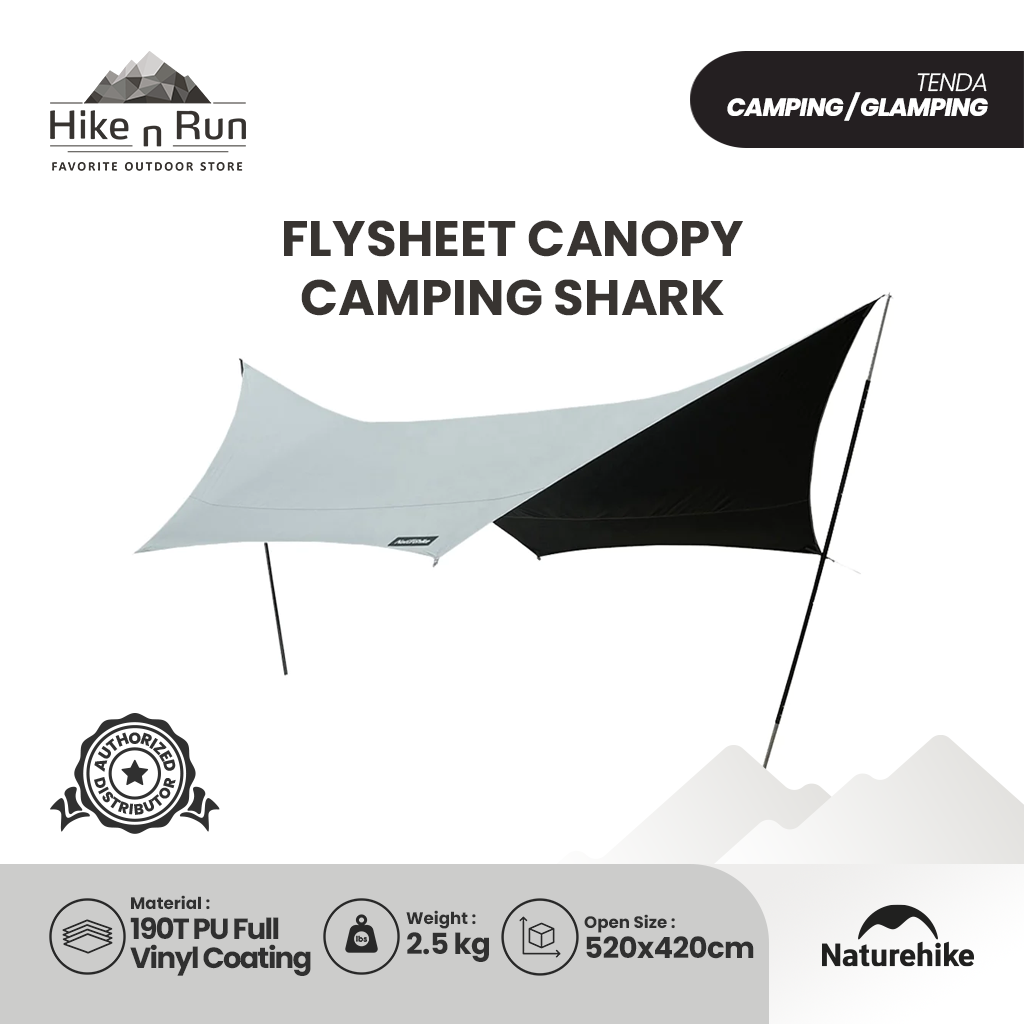 PREORDER!!! Flysheet Canopy Camping 5-6 orang - Naturehike Shark NH20TM087