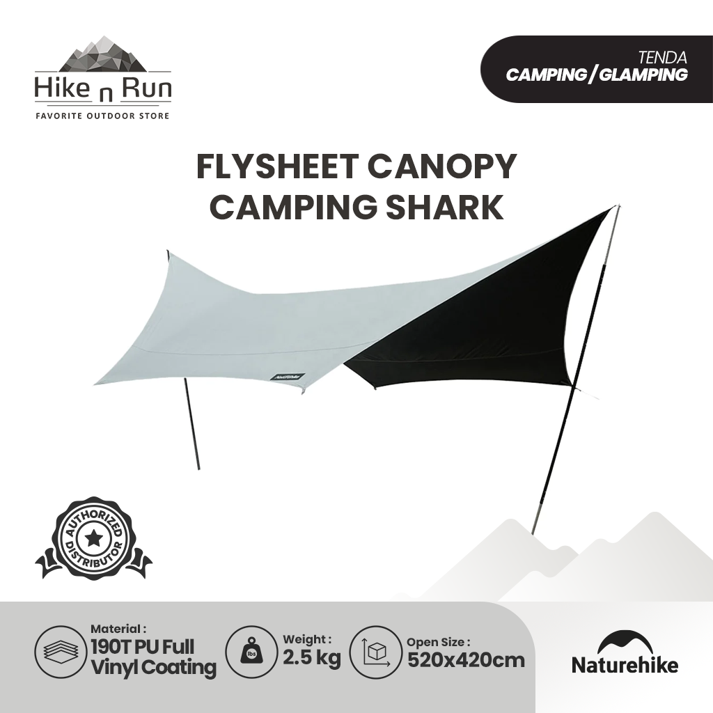 Flysheet Canopy Camping 5-6 orang - Naturehike Shark NH20TM087