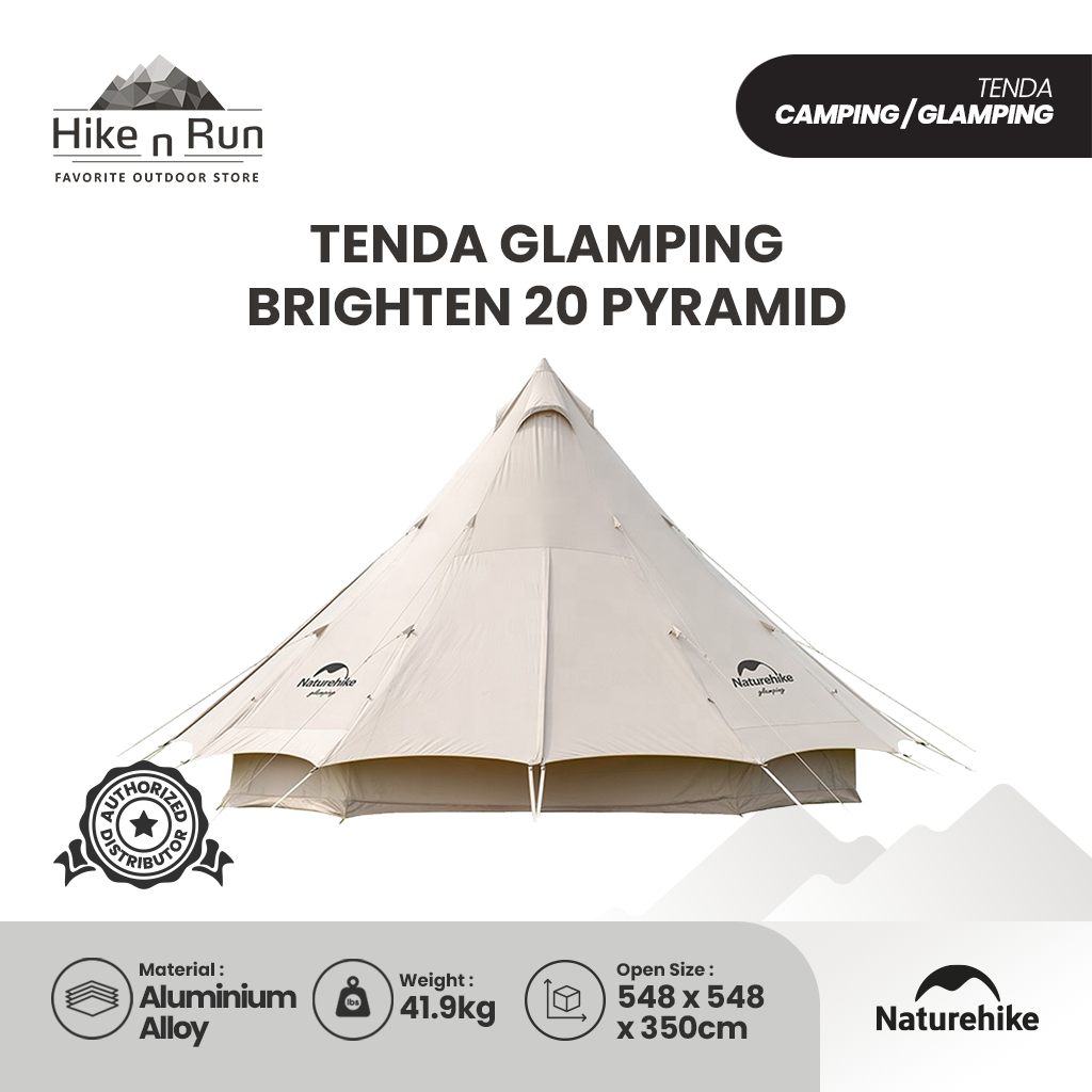 Tenda Glamping Naturehike NH20ZP012 Brighten 20 Pyramid Tent