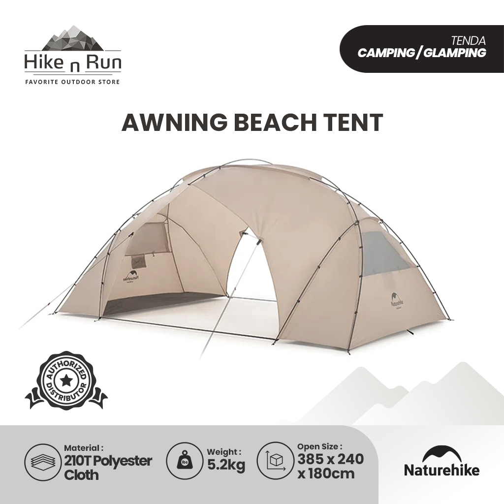 PREORDER!!! Tenda Pantai Naturehike NH20ZP116 Awning Beach Tent