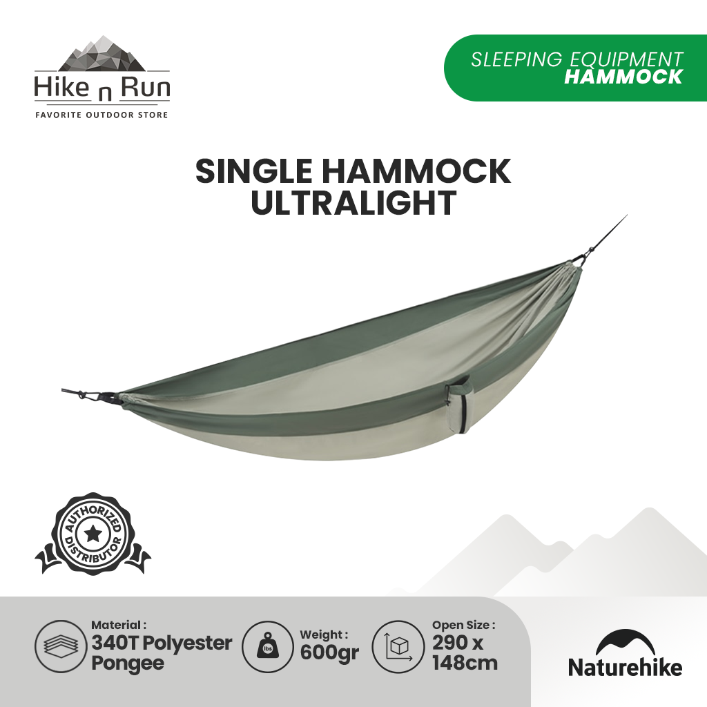 NATUREHIKE SINGLE DOUBLE HAMMOCK ULTRALIGHT NH21DC011