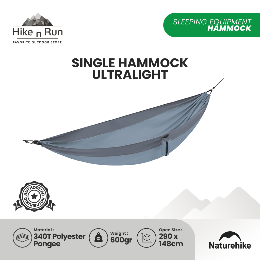 NATUREHIKE SINGLE DOUBLE HAMMOCK ULTRALIGHT NH21DC011