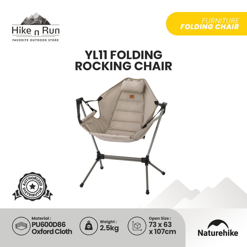 Kursi Lipat Camping Naturehike Yl11 NH21JJ004 Folding Rocking Chair