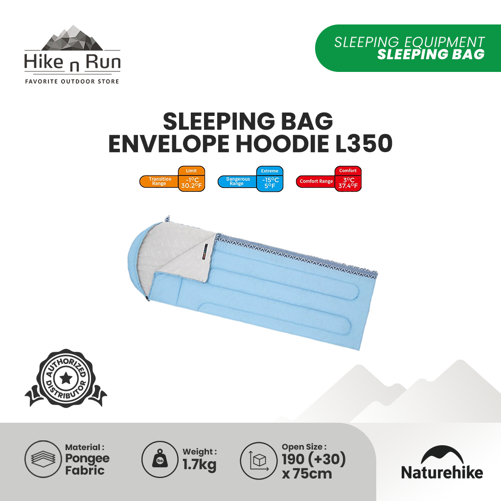 Sleeping Bag Naturehike NH21MSD07 Envelope Hoodie SB