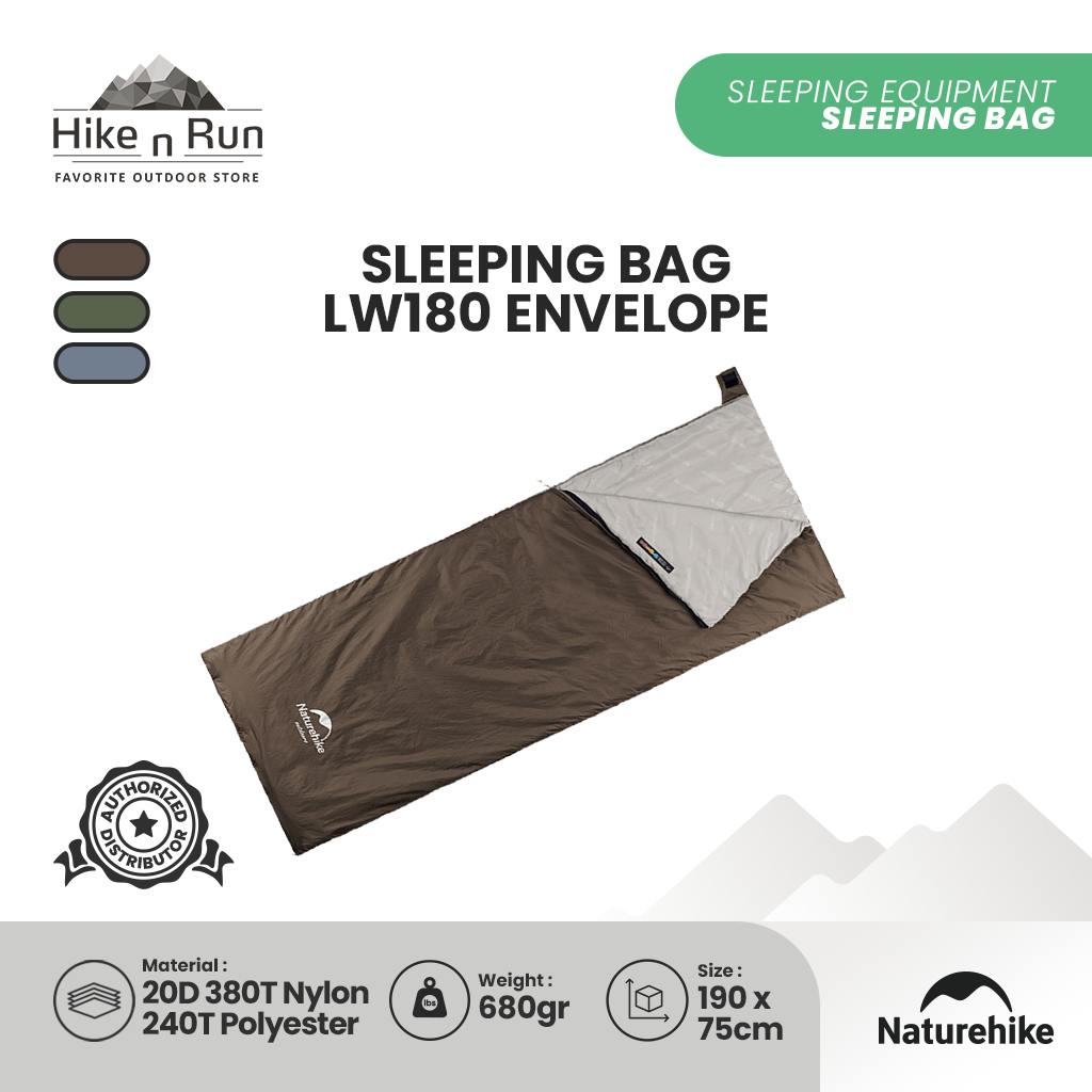 Naturehike LW180 NH21MSD09 Sleeping Bag Hangat Hingga 15°C