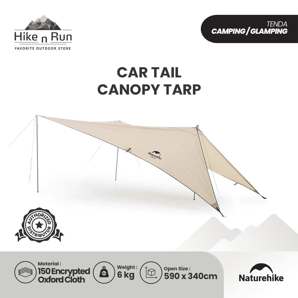 Tenda Canopy Naturehike NH21TM001 Car Tail Canopy Tarp With Poles