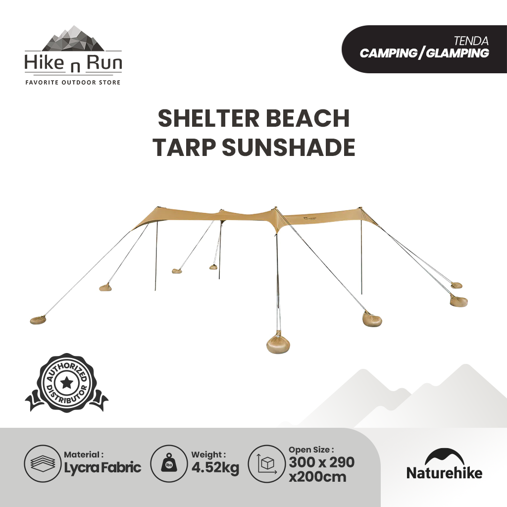 TENDA KANOPI PANTAI NATUREHIKE NH21TM002 SHELTER BEACH TARP SUNSHADE