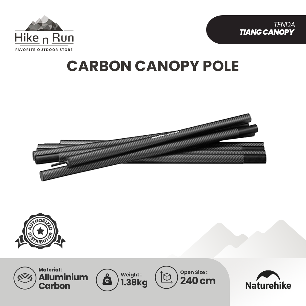 Tiang Kanopi Naturehike NH21YW137 Carbon Canopy Pole