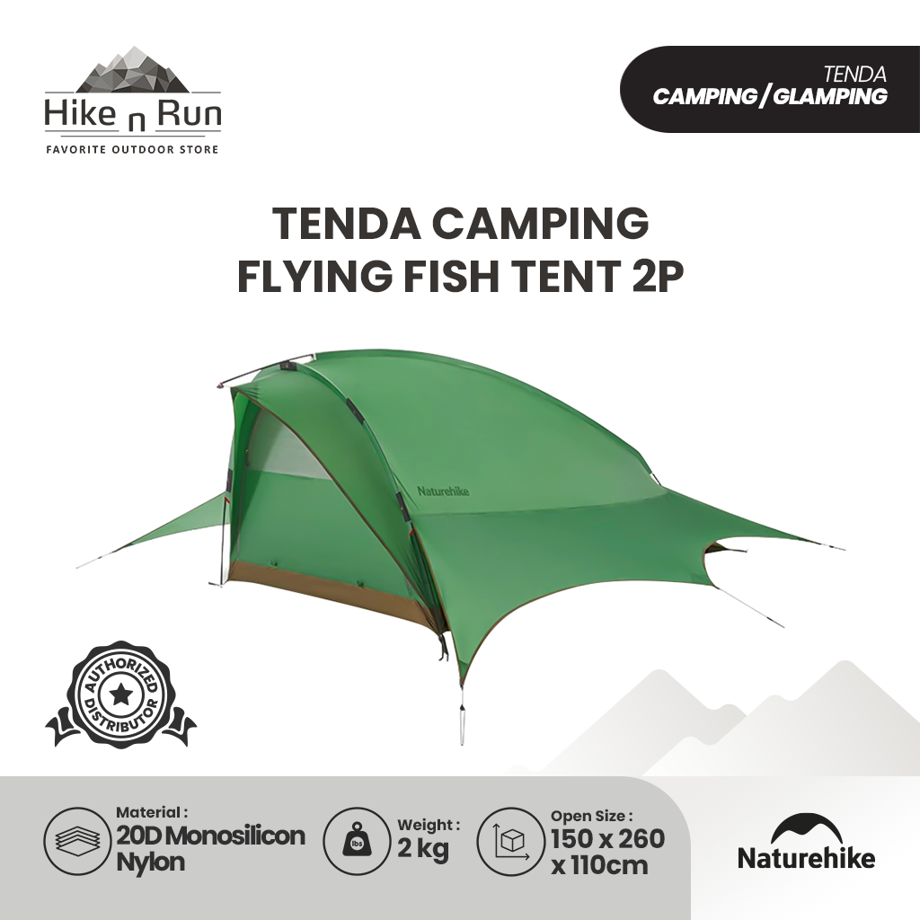 Tenda Camping Naturehike NH21YW167 Flying Fish Tent 2P