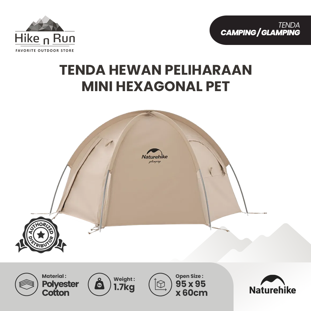 Tenda Hewan Peliharaan Naturehike NH21ZP014 Mini Hexagonal Pet Tent