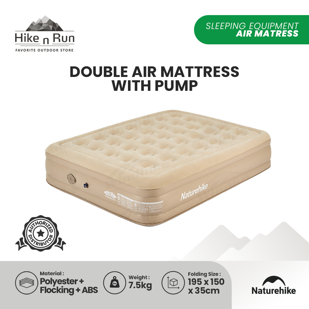 Kasur Angin Double Naturehike NH22FCD04 Camping Air Mattress With Pump