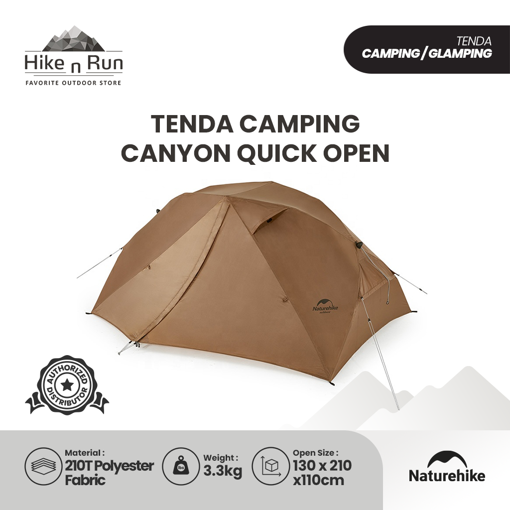 Naturehike NH22ZP005 Tenda Camping Pop Up Quick Open Canyon Tent