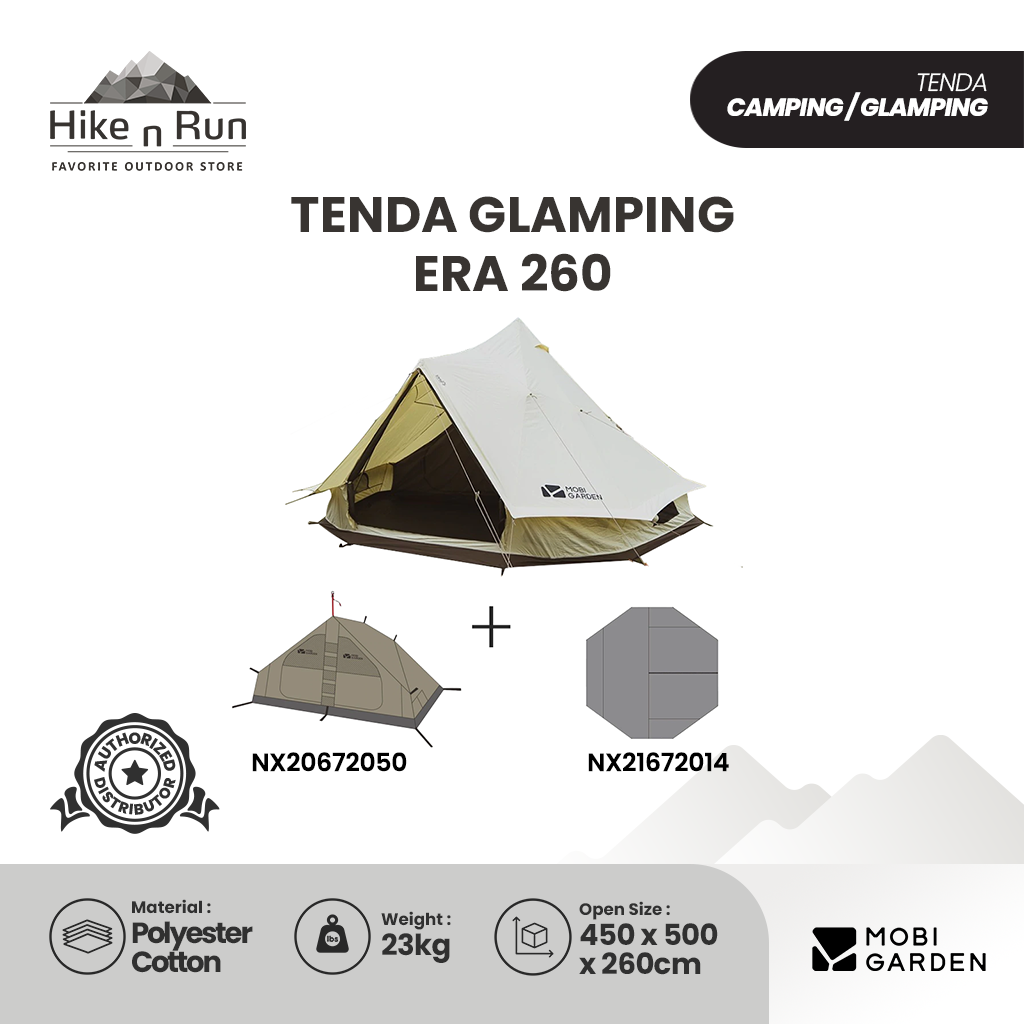 Tenda Camping Mobi Garden NX20561036 ERA 260 Glamping Tent +Mat  NX21672014