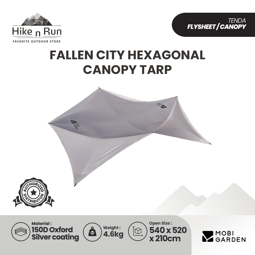 Tenda Kanopi Mobi Garden NX20661002 Fallen City Hexagonal Canopy Tarp