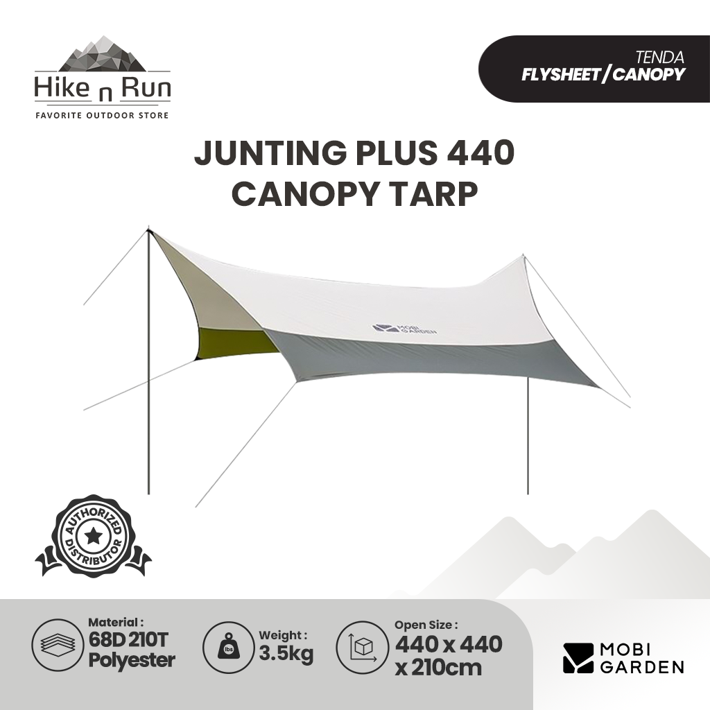 Tenda Kanopi Mobi Garden NX20661014 JUNTING PLUS 440 Canopy Tarp