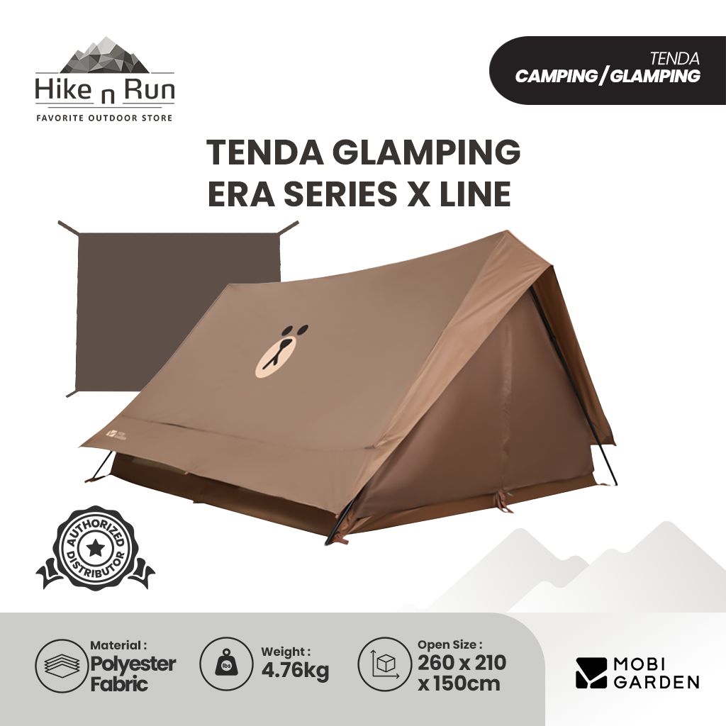 Tenda Camping Mobi Garden NX21561002 Line Friends ERA Series Tanpa mat