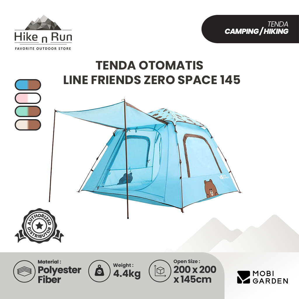 Tenda Otomatis Mobi Garden NX21561003 Line Friends Tent Zero Space 145