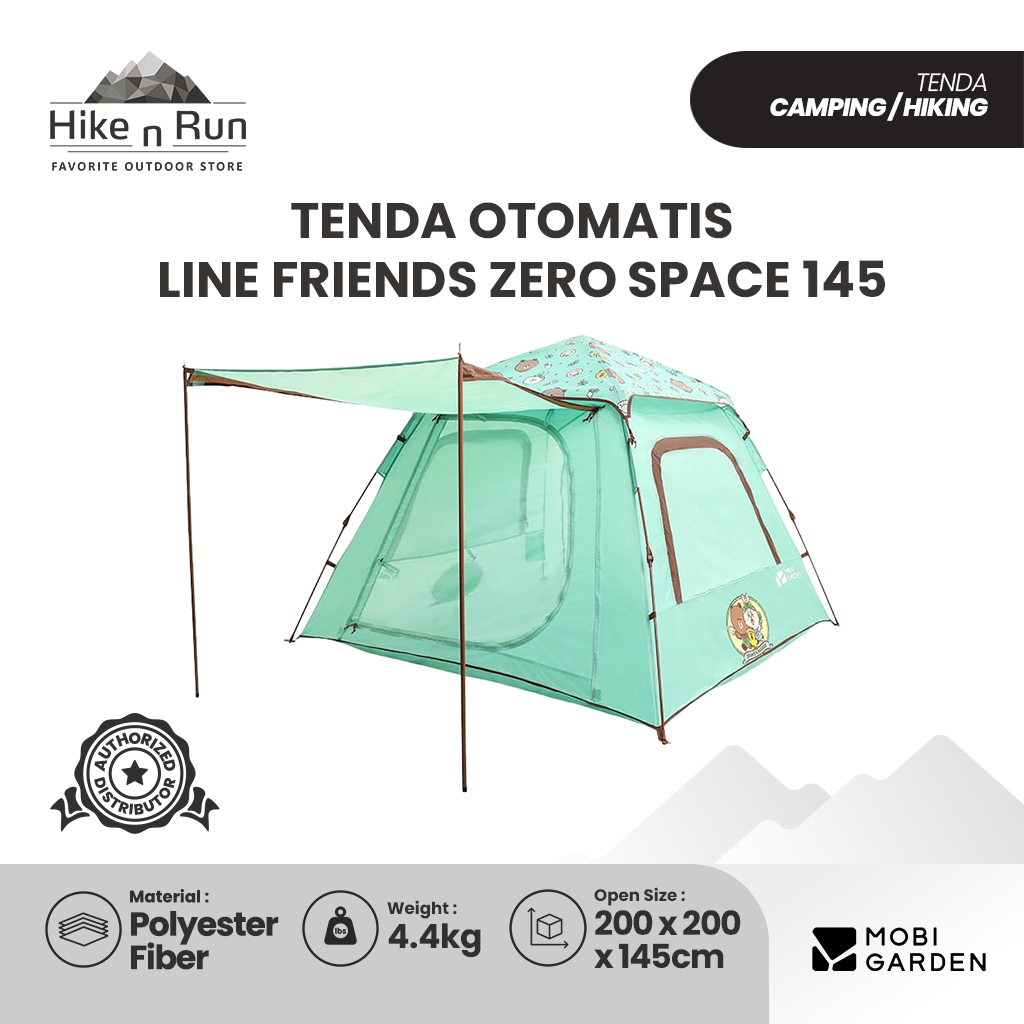 Tenda Otomatis Mobi Garden NX21561003 Line Friends Tent Zero Space 145