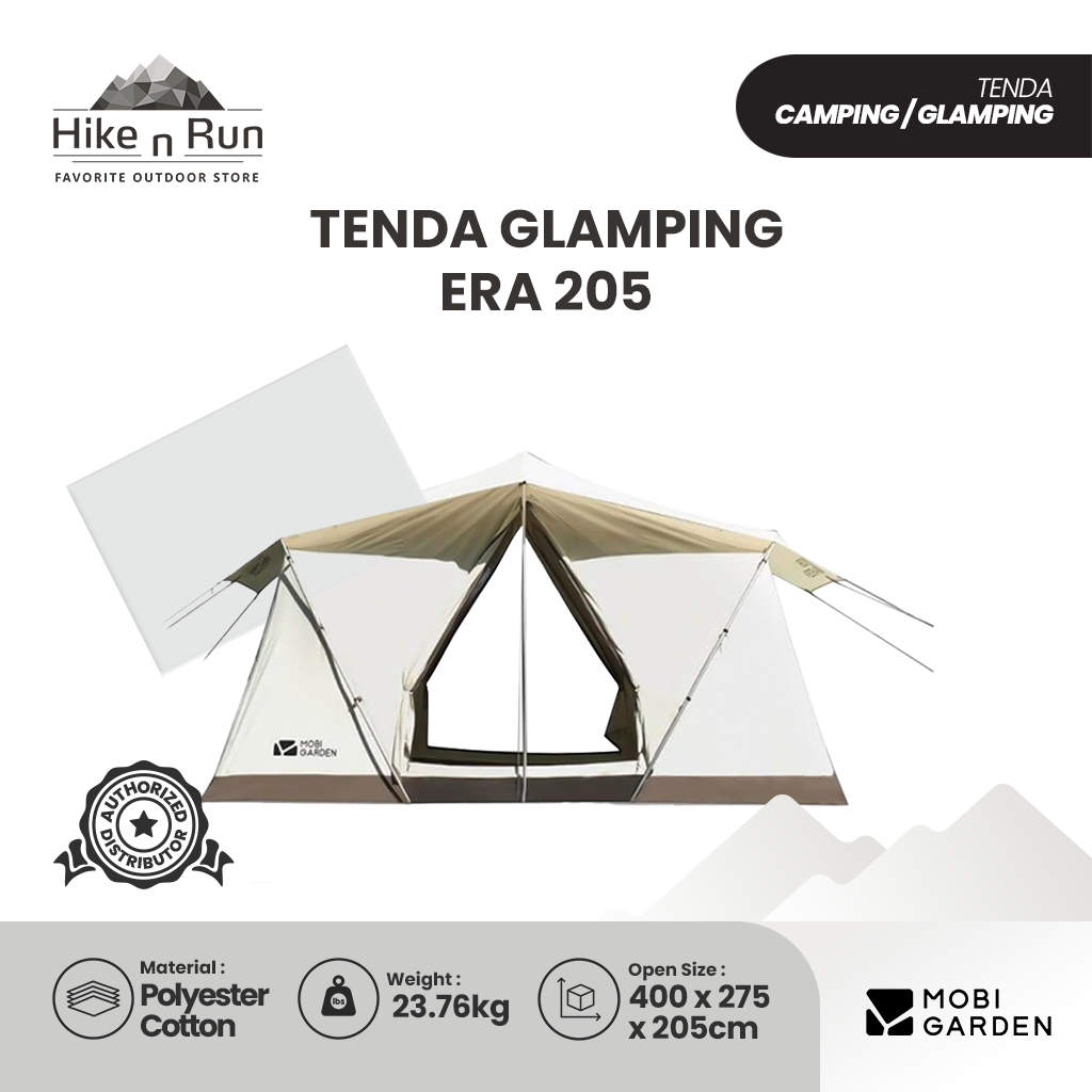 Tenda Camping Mobi Garden NX21561016 ERA 205 Glamping Tent + Mat NX21672029