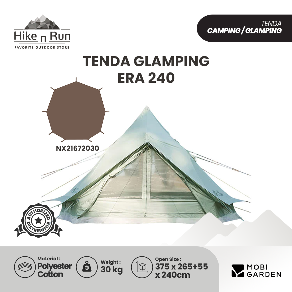 Tenda Camping Mobi Garden NX21561017 ERA 240 Glamping Tent+Mat NX21672030