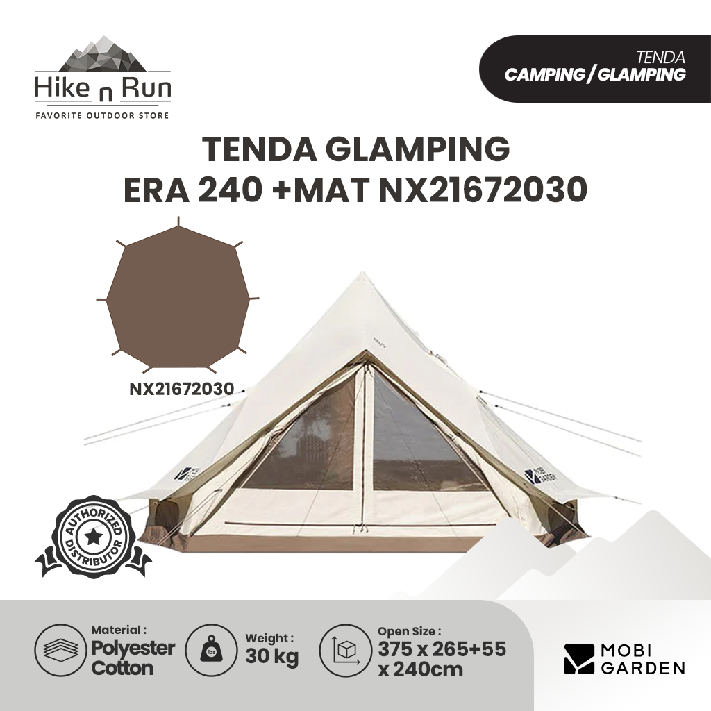 Tenda Camping Mobi Garden NX21561017 ERA 240 Glamping Tent+Mat NX21672030