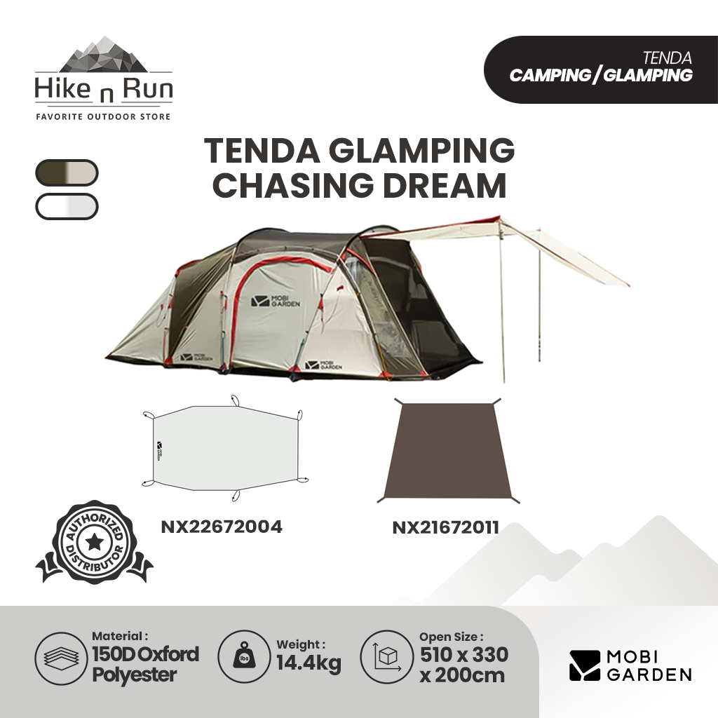PREORDER!!! Tenda Mobi Garden NX21561027 Chasing Dream Tenda Glamping 4P (Oxford)