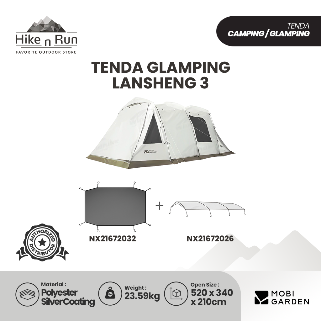 PREORDER!!!  Tenda Camping Mobi Garden NX21561041 Lansheng 3 Glamping Tent