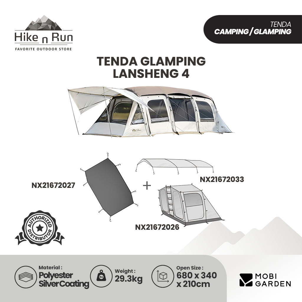 Tenda Camping Mobi Garden NX21561042 Lansheng 4 Glamping Tent