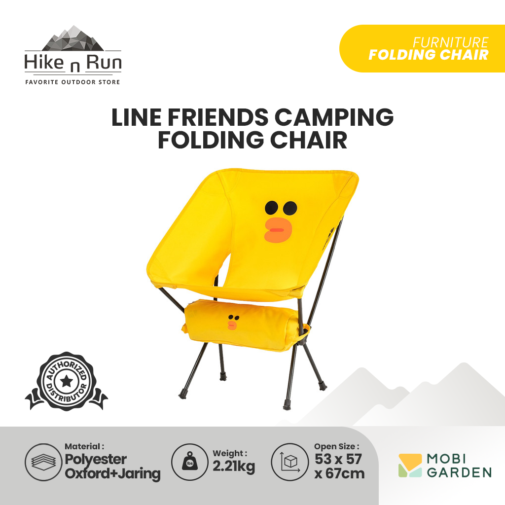 Kursi Lipat Mobi Garden NX21665001 Line Friends Camping Folding Chair